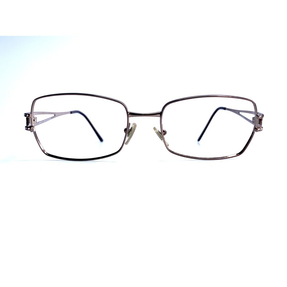 Versace Gold Rectangular Medusa Glasses Studded Temple MOD 1114B 54 18 130